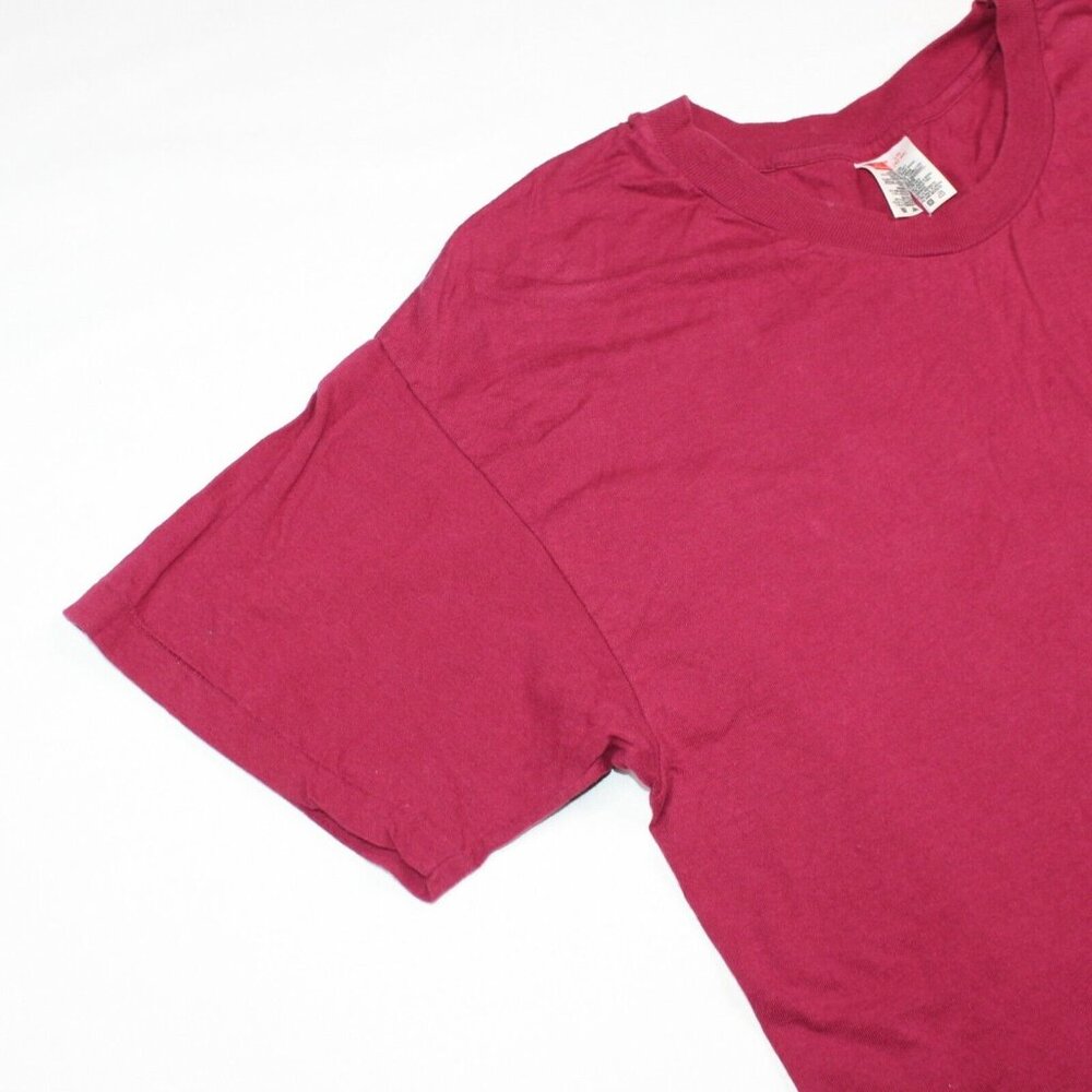 Vintage 80s 90s Hanes Mens Large 42-44 Red Pocket Single Stitch TShirt USA 50/50 - Picture 8 of 8